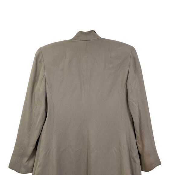 VTG Anne Klein II‎ Womens Blazer 3 Button Front Slit Pockets Lined Taupe Size 6 - Picture 5 of 5